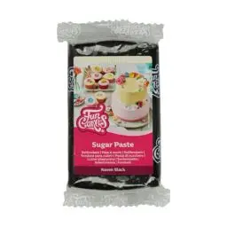 Produktbild: FunCakes Rollfondant Raven Black: Einfach zu verwenden, glatt, flexibel, weich und geschmeidig, perfekt zum Dekorieren von Kuchen, Halal, koscher und glutenfrei, 250 g