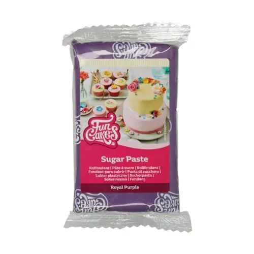 Produktbild: FunCakes Rollfondant Royal Purple: Einfach zu verwenden, glatt, flexibel, weich und biegsam, perfekt zum Dekorieren von Kuchen. Gluten-frei, 250 g
