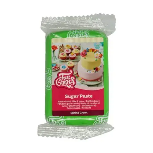 Produktbild: FunCakes Rollfondant Spring Green: Einfach zu verwenden, glatt, flexibel, weich und biegsam, perfekt zum Dekorieren von Kuchen, halal, koscher und glutenfrei, 250 g
