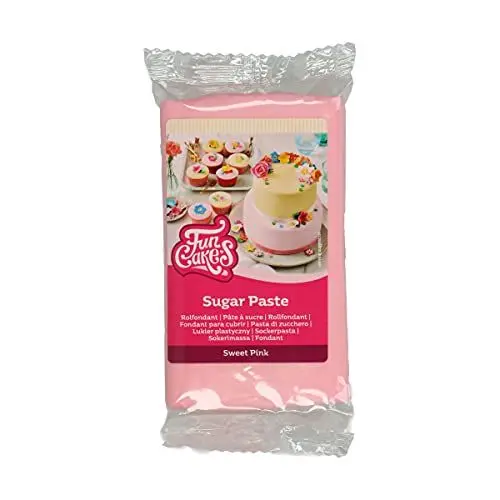 Produktbild: FunCakes Rollfondant Sweet Pink: Einfach zu verwenden, glatt, flexibel, weich und biegsam, perfekt zum Dekorieren von Kuchen, halal, koscher und glutenfrei, 250 g