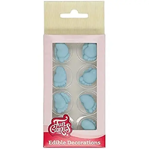 Produktbild: FunCakes Zucker Dekorationen Baby Füße Blau Set/16