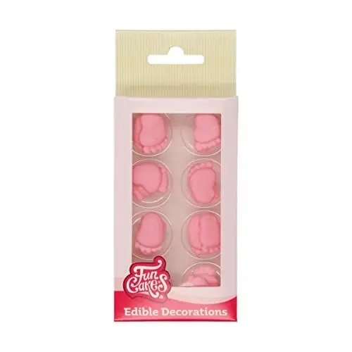 Produktbild: FunCakes Zucker Dekorationen Baby Füße Rosa Set/16
