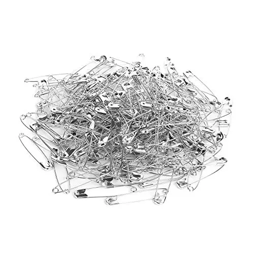 Produktbild: FuninCrea 150 Stücke Sicherheitsnadeln mit Aufbewahrungsbox, Edelstahl Mehrere Größen Sicherheitsnadeln Klein, 19mm/22mm/27mm/37mm Sicherheit Pins für Kleidung Nähen, Handwerk DIY