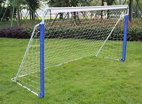 Produktbild: FUNJEPE Tragbares Stahl-Fußballtor/Fußballtor, Outdoor, Gartentraining, mit verrottungsfestem Fußballnetz und Tragetasche, 240 cm