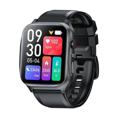 Produktbild: Funker SW10 Easy Care Watch 4G - Armbanduhr für ältere Menschen mit Fernsteuerung, GPS-Tracker, Stürze, SOS-Hilfe-Taste, Sicherheitsumfang und Fernkonfiguration, Schwarz, 5.2 x 3.9 x 1.5 cm, Modern