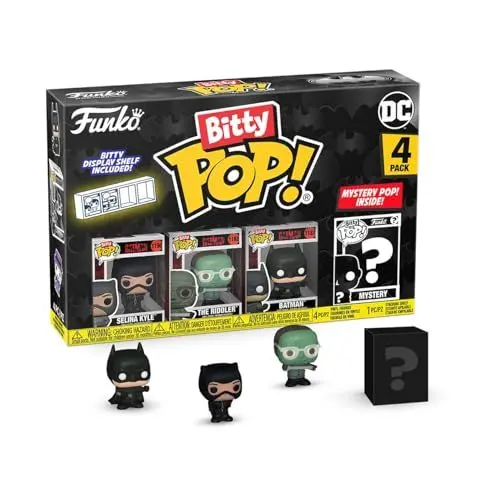 Produktbild: Funko Bitty Pop! Batman 85th - Catwoman 4PK und eine Überraschungs-Mini-Figur - 0.9 Inch (2.2 cm) - DC Comics Sammlerstück Stapelbares Display-Regal Inklusive - Geschenkidee Party-Tüten-Strumpf