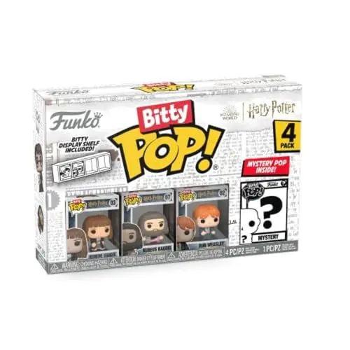 Produktbild: Funko Bitty Pop! Harry Potter - Hermione Granger™, Rubeus Hagrid™, Ron Weasley™ und eine Überraschungs-Mini-Figur - 0.9 Inch (2.2 cm) - Hermine Sammlerstück - Geschenkidee Party-Tüten-Strumpf