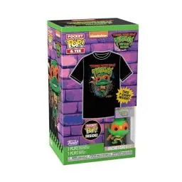 Produktbild: Funko Pocket Pop! & Tee: Teenage Mutant Ninja Turtles (TMNT) - Large - (L) - T-Shirt - Kleidung mit Vinyl-Minifigur Zum Sammeln - Geschenkidee - Spielzeug und Kurzärmeliges Top Für Erwachsene