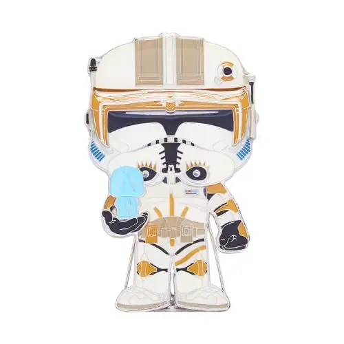 Produktbild: Funko Pop! Large Enamel Pin Star Wars: Commander Clone Cody Cody Emaille-Nadeln - Niedliche Brosche Zum Sammeln - Für Rucksäcke & Taschen - Geschenkidee - Offizielle Handelswaren