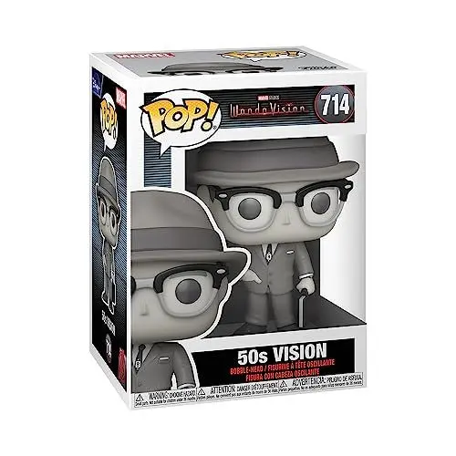 Produktbild: Funko Pop! Marvel: WandaVision - Vision 50s - Schwarz & Weiß - 1/6 Quote Für Seltene Chase-Variantease - Vinyl-Sammelfigur - Geschenkidee - Offizielle Handelswaren - TV Fans - Modellfigur Für Sammler
