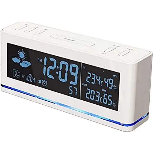 Produktbild: Funkwecker WS 6850 mit Vorhersage von Wettersituationen und Temperaturen sowie Luftdruckanzeige
