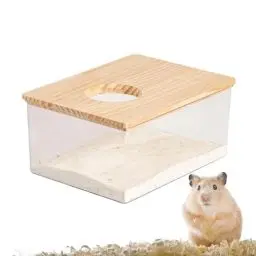 Produktbild: Funky Family Goods Hamster Sandbad: Ideales Hamster Zubehör für die Fellpflege, artgerechtes Hamsterbad & Toilette für Nagetiere, staubfreies Sandbad Hamster Spielzeug, Hygienisch & leicht zu reinigen