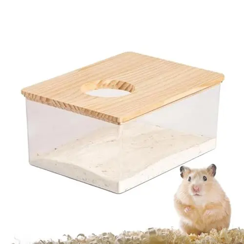 Produktbild: Funky Family Goods Hamster Sandbad: Ideales Hamster Zubehör für die Fellpflege, artgerechtes Hamsterbad & Toilette für Nagetiere, staubfreies Sandbad Hamster Spielzeug, Hygienisch & leicht zu reinigen