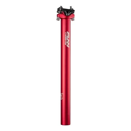 Produktbild: Funn Crossfire Fahrradsattelstütze, Länge 350 mm, Durchmesser 27,2 mm, Aluminium-Legierung AL6061, 3D-geschmiedet, einteiliger Kopf und Schaft (Rot)