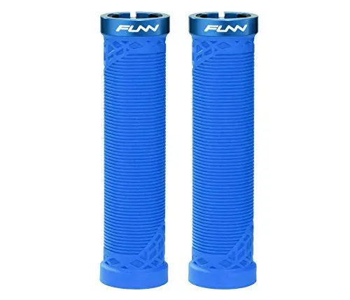 Produktbild: Funn Hilt MTB Lenkergriffe mit einfachem Verriegelungssystem, leicht und ergonomisch, mit einem Innendurchmesser von 22 mm, einzigartige Fahrradlenkergriffe mit Muster (Blau)