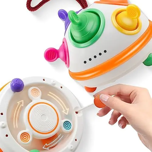 Produktbild: Funny Old Man Montessori-Spielzeug für Babys, Lebensmittelqualität Silikon Blase Spielzeug, sensorische Aktivität Spielzeug für Kleinkinder, Reisen Spielzeug für Babys, Baby Spielzeug Feinmotorik