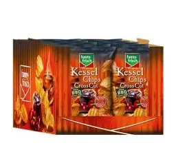 Produktbild: funny-frisch Kessel Chips Cross Cut Spicy BBQ Sauce Style, 10er Pack (10 x 120 g)