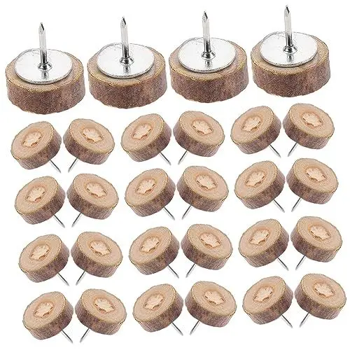 Produktbild: FUNOMOCYA 100stücke Holz Reißnägel Für Pinnwand Zubehör Kork Streifen Karte Versorgung Haushaltsbedarf Bastelmaterial Reißzwecken Multifunktions Reißnägel