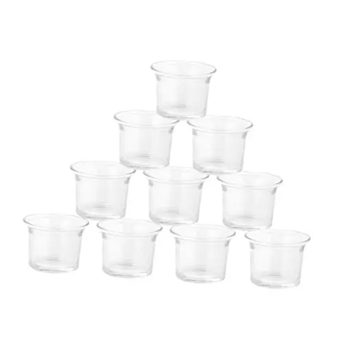 Produktbild: FUNOMOCYA 10stücke Kerzenhalter Für Teelichter Klare Votivkerzenhalter Transparenter Kerzenhalter Schutz Vor Überhitzung Für Partys Und Dekoration