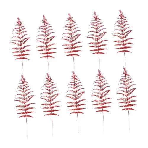 Produktbild: FUNOMOCYA Dekorative Pflanzen Gefälschte Rote Simulation Blätter Durch 10 Pack Für Home Party