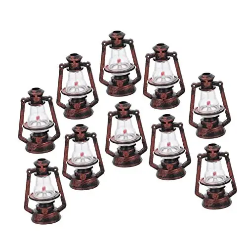 Produktbild: FUNOMOCYA Retro Stil Mini Kerosin Laterne 2 Zoll Kerosin Licht Schmücken für Weihnachten Baum Dekorationen