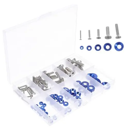 Produktbild: FUNOMOCYA 1 Satz Fisheye-Senkschrauben Kombinierte Kits Maschinenschrauben versenkte Unterlegscheibe instrument haushaltsgeräte Konusschraube Dichtung Flachkopfschrauben Aluminiumlegierung