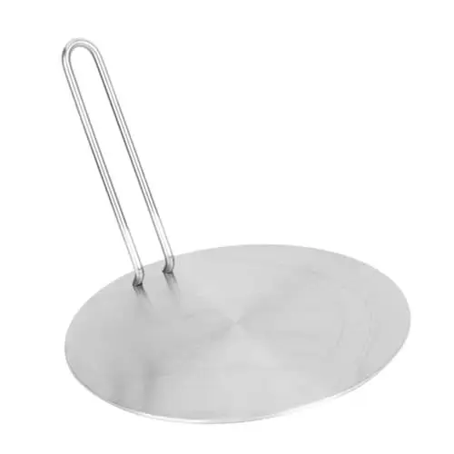 Produktbild: FUNOMOCYA 1 Satz Induktionskochplatte Induktionswärmeleitplatte Stainless Steel inoxlm Adapter grillzubehör Wärmeverteiler mit Griff rostfreie Induktionsplatte Reis Kocher