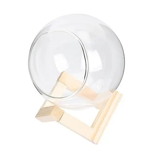 Produktbild: FUNOMOCYA Moderner Transparenter Blumentopf 1 Set Mit Gestell Dekorativer Pflanzenbehälter Für Drinnen Und Draußen Ihre Einrichtung