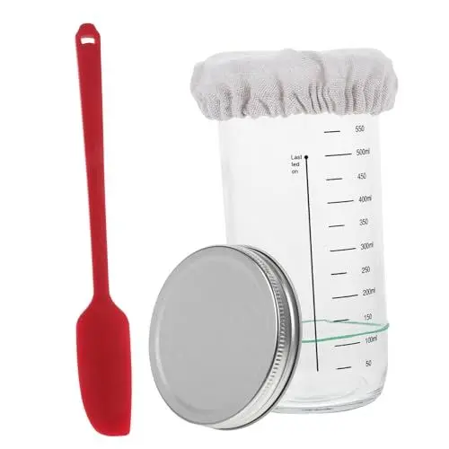 Produktbild: FUNOMOCYA 1 Set Luftdichtes Glas Süßigkeiten Vorratsglas Küchenbedarf Nüsse Glasbehälter Teehalter Küche Müsli Verschlussglas Küchenglas Haushalt Getreidekanister