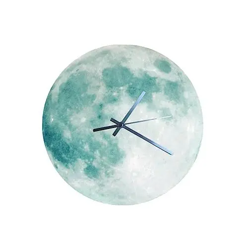 Produktbild: FUNOMOCYA Noctilucence Acryl-wanduhr 30 cm Erdmond-Design Heimdekoration Für Familie Und Freunde