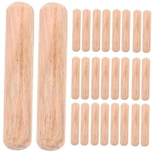 Produktbild: FUNOMOCYA Holzdübel Und Nägel - 200er Set Holzdübel Für Möbel Regale Und Tischlerei