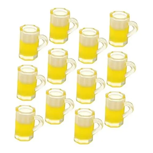 Produktbild: FUNOMOCYA Miniatur Bierkrüge Mini Bier Tassen Für Puppenhaus Dekoration Perfekte Accessoires Für Miniature Gärten Und Wohnräume