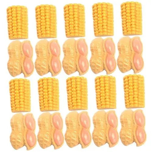 Produktbild: FUNOMOCYA 20 Stücke Mais-und-erdnuss-Modell Künstliche Lebensmittel Dekoration Foto Requisiten DIY Zubehör Für Spielküche Und Ausbildung