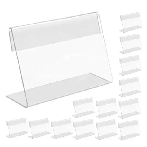 Produktbild: FUNOMOCYA 20stücke Förmiger Tischaufsteller Transparente Display Für Preisschilder Menüs Und Werbematerialien Geschäften Supermärkten Und Einkaufszentren