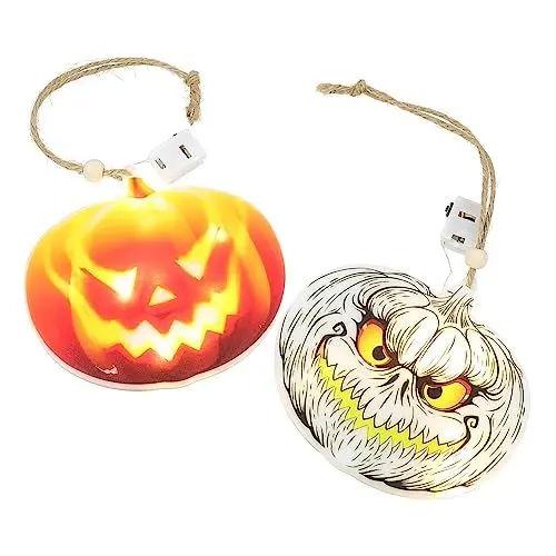 Produktbild: FUNOMOCYA 2 Stück -Halloween-kürbislaternen Sicheres Material Für Die Dekoration Warmes Im Innen- Und Außenbereich