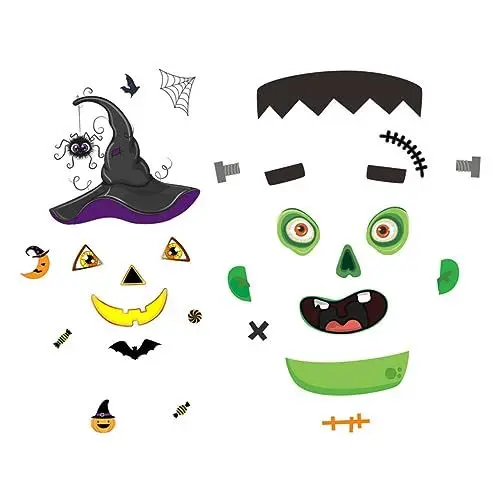 Produktbild: FUNOMOCYA 2 Sätze Halloween-Magnete Für Kühlschrank Garagentor Festivalkühlschrankdekor Magnetische Aufkleber Dekorativ Und Abnehmbar