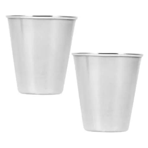 Produktbild: FUNOMOCYA 2er-pack Weinbecher Getränkebecher Aus Metall Für Outdoor-aktivitäten