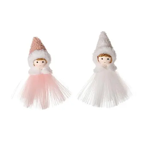 Produktbild: FUNOMOCYA 2st Rock Engels Gurt Weihnachtsdekoration Zum Aufhängen Weihnachtsfeier Hängende Dekoration Plüschpuppe Zum Aufhängen Weihnachtspuppe Zum Aufhängen Autoanhänger Kleine Puppe Stoff