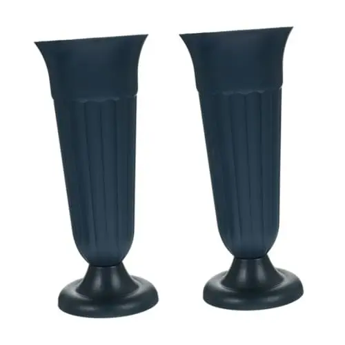 Produktbild: FUNOMOCYA 2st Römischer Säulenblumentopf Vase Blumentöpfe Blumentopf-Ornament Garten Blumentopf Friedhof Blumentopf Grab Blumenhalter Grab Blumentopf Friedhofsdenkmalversorgung Pp