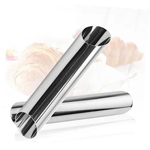 Produktbild: FUNOMOCYA 3 Stück Zylindrische Cannoli-formen Aus Edelstahl Connoli-form Zum Backen Von Mini-cannoli-röhrchen Handwäsche Robust