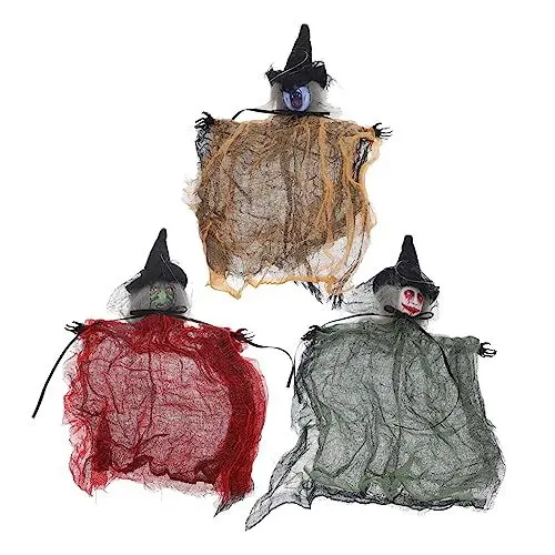 Produktbild: FUNOMOCYA 3St schreckliche Partydeko Halloween- -Ornament Fliegende Geisterdekoration Halloween-Ornamente Halloween Horror Halloween grusel Geisterfigur Haushaltsgeistfigur Vlies
