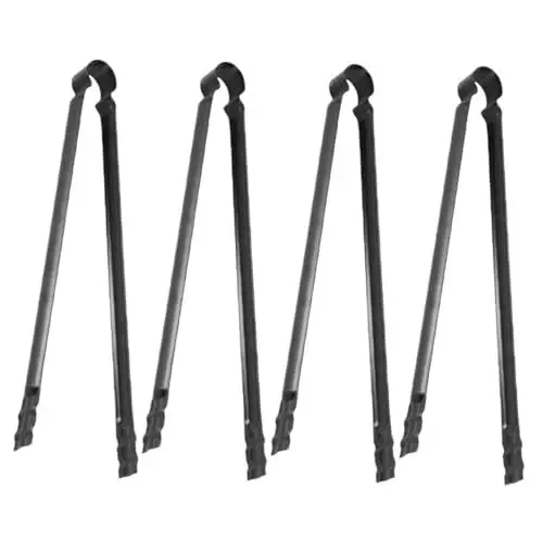 Produktbild: FUNOMOCYA 4 Stück Grillzangen Grillzangen Für Den Außenbereich Holzkohle-clip Ergonomischer Griff