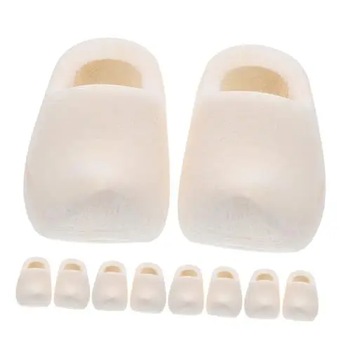 Produktbild: FUNOMOCYA 5paare Miniatur Holzschuhe Unvollendete Holzklompen Für Bastelarbeiten Dekoration Für Hochzeiten Und Partys Schlüsselanhänger Zubehör Für Und Miniaturszenen