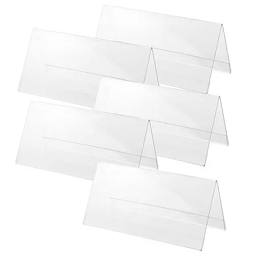 Produktbild: FUNOMOCYA 5st Konferenztafel Schilder Für Sitzgelegenheiten Durchsichtige Platzkartenhalter Namenskarten Für Die Party Tischhalter Für Willkommensschildständer Regalteiler Acryl