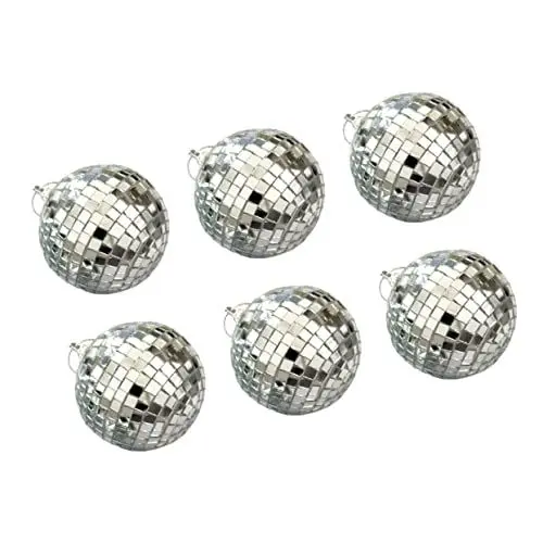 Produktbild: FUNOMOCYA 6 cm Spiegel Disco 6 Stück Tanzparty Hängend Für Hochzeit Geburtstag Bachelorette Party Dekorationen