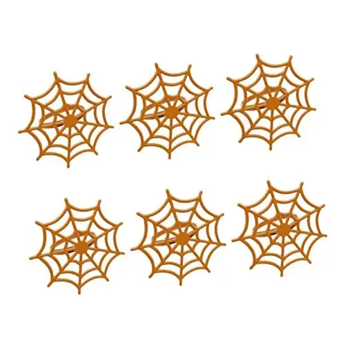 Produktbild: FUNOMOCYA 6 Stück Halloween Serviettenringe Mit Spinnennetz-Design Für Esszimmerpartys Und Familienfeiern