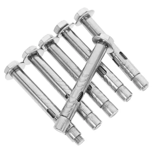 Produktbild: FUNOMOCYA 6-teiliges Dehnschrauben-Set M8 x 80 mm Außensechskantmuttern Edelstahl-Trockenbauankerschrauben robuste Befestigungsanker
