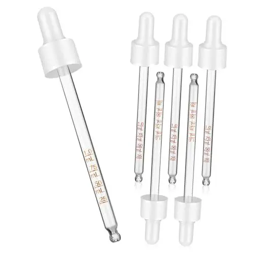 Produktbild: FUNOMOCYA 6stücke Pipetten Mit Präzise Dosierung Für Ätherische Öle Flüssigkeiten Und Kosmetik Langlebige Tropfensysteme Für Labor Und Anwendung