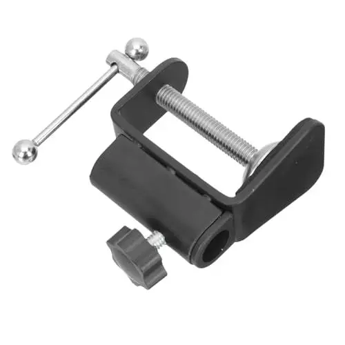 Produktbild: FUNOMOCYA Aluminiumlegierter Mikrofonhalter mit Stabiler Basis Tischklemme für Mikrofonständer für Live Streaming Videoaufnahme und Gesang Geeignet für Schreibtische und Arbeitsstationen