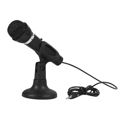 Produktbild: FUNOMOCYA Computermikrofon Richtmikrofon Webhosting-mikrofon Stecker Computeraufnahmemikrofon Rauscharmes Mikrofon Netzwerk-singmikrofon Kondensatormikrofon Black